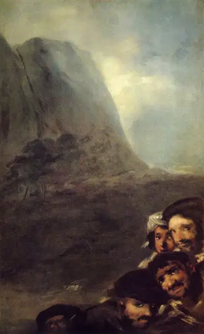 Köpfe in einer Landschaft Francisco de Goya